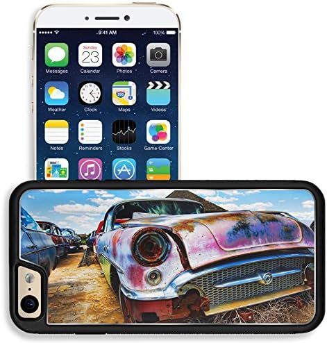 Liili Apple iPhone 6 iPhone 6S Aluminum Backplate Bumper Snap iphone6/6s Case Old abandoned vintage cars rusting in a ghost town Photo 4545193