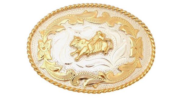 Amazon Com Western Express Small German Silver Bull Rider Belt Buckle Clothing