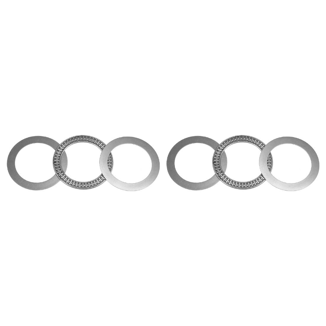 sourcing map AXK6590 Thrust Needle Roller Bearings with Washers 65mm Bore 90mm OD 3mm Width 2pcs