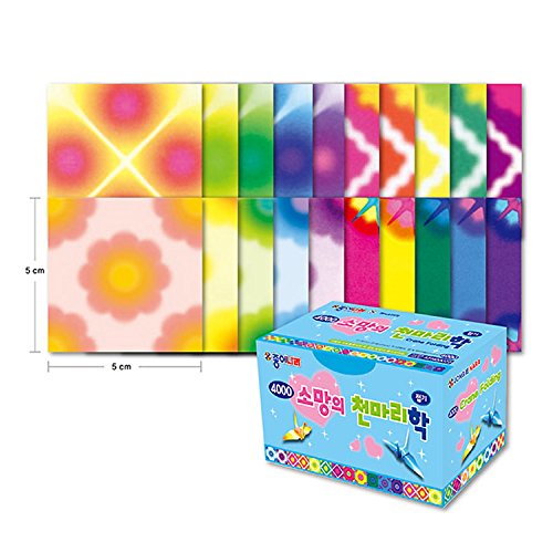 TG153 Origami Paper Crane Folding Colored Paper: 1000 Sheets (1pk Random)