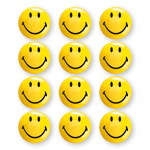 Magnetoplan Smiley Round Magnets (3, 40 mm)
