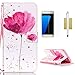 Galaxy S7 Case,CASELAND [Colorful Painting] PU Leather Flip Wallet Case [Flower] with Card Slot Stand Case for Samsung Galaxy S7