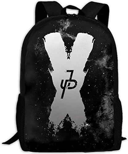 Jack Paul Silvery Cross Fashion Backpack College School Laptop Bag Daypack Travel Shoulder Bag For Unisex White