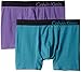 Calvin Klein Men's Bold Cotton Boxer Brief, Columbia Green/Imperial, Large (Pack of 2)
