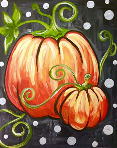 5D Diamond Painting Full Drill, 16"X12" Pumpkin Halloween DIY Diamond Painting by Number Kits, Rhinestone Crystal Drawing Gift for Adults Kids, 40x30cm Mosaic Making Art Painting for Wall Decoration - Thumbnail 7