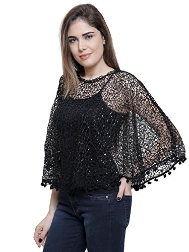 matelco party wear cape poncho - free size