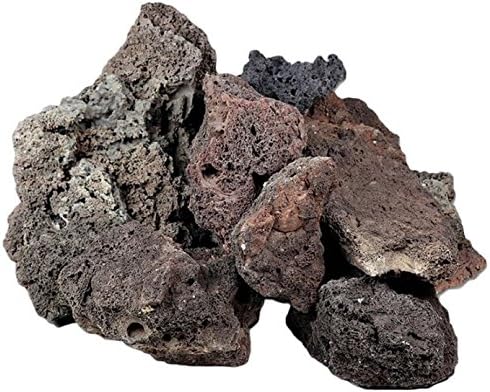 Lava Rock Unique Dark Lightweight with Different Shades and Shapes, Creates Amazing Aquascapes (100 cm Set: 10 natural rocks, approx. 6 kg)