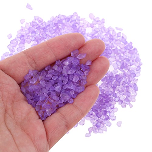 JiaUfmi Crystal Gravels Glass Crushed Gravel for Aqurium Fish Tank Supplies, Craft Sand Stone for Fairy Gardens Landscape Bottom Decoration Accessories (Purple) - Thumbnail 3