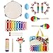 YISSVIC Kids Musical Instruments 12Pcs Toddler Musical Instruments Xylophone Tambourine Set Preschool Educational Toy with Carrying Bag