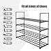 Lumsing Shoe Rack, 4-Tier Shoe Organizer Shelf Stackable Storage Cabinet Towers with Durable Metal Holds 20 Pairs, Black