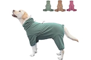 KOOGAL Pet Pajamas for Large Dogs,Extra Large Stretch, Suitable for Adult Dogs, Medium-Sized Dogs, Large Dogs Jumpsuit Four-Legged Dog Clothes, Surgical Recovery Dog Clothing. (Green Color, 7XL)