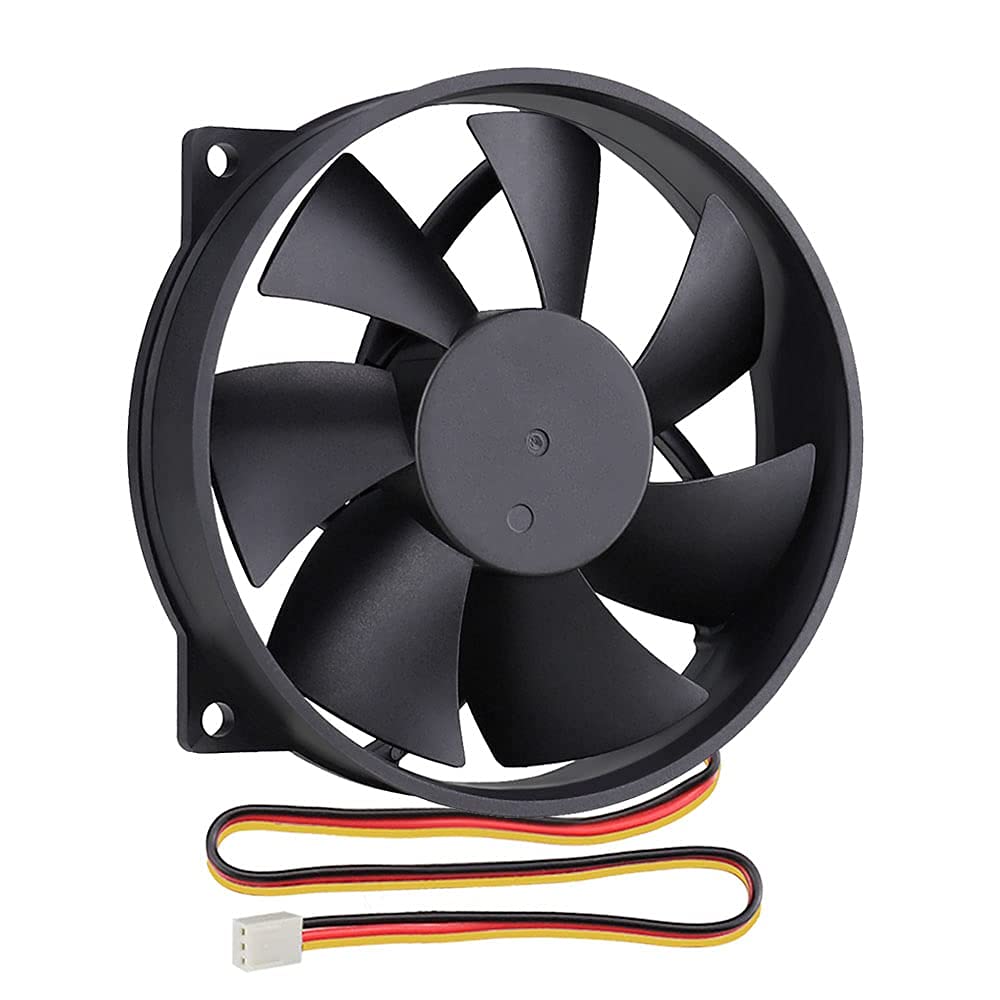 GDSTIME 12V Fan 3 Pin 92mm 9225 Computer Fan 92 x 25mm CPU Cooler Round 9025 DC Brushless Cooling 9CM Case Cooler 1800 RPM For Ventilation Cooling