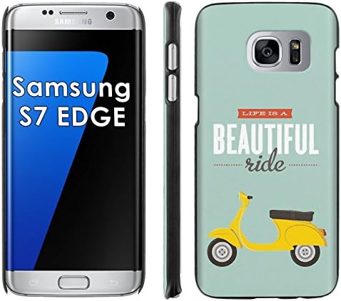 Samsung Galaxy [S7 Edge] Phone Cover, Yellow Vespa- Black Slim Clip-on Phone Case for [Samsung Galaxy [S7 Edge]]