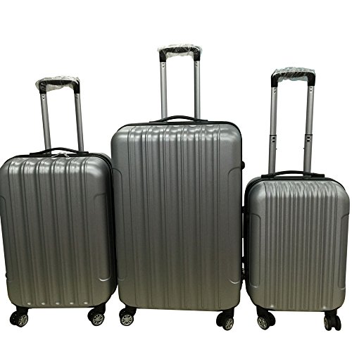 Z ZTDM 3 PCS Luggage Set 4 wheel ABS Travel Storage Suitcase Bag w/TSA Lock , 20'' & 24" & 28" trolley case Box (Gray)