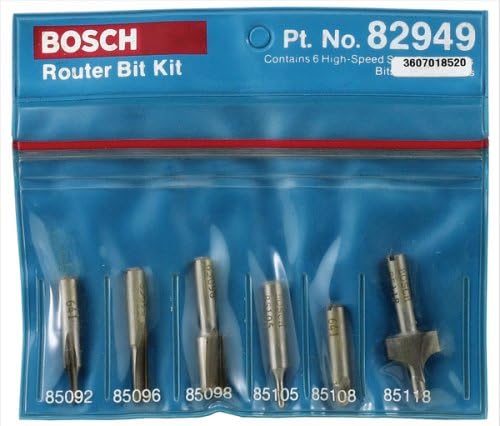 Bosch 82949 1 4 Inch Router Bit Set Shank 6 Piece Amazon Ca
