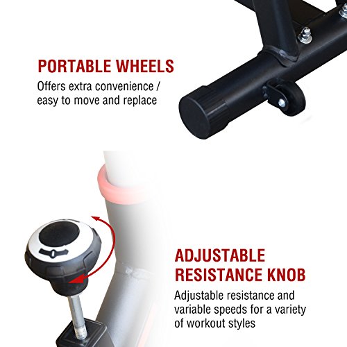 HOMCOM 8kg Flywheel Stationary Exercise Bike Racing Bicycle Home Fitness Trainer with Adjustable Resistance LCD Display… - Image 6