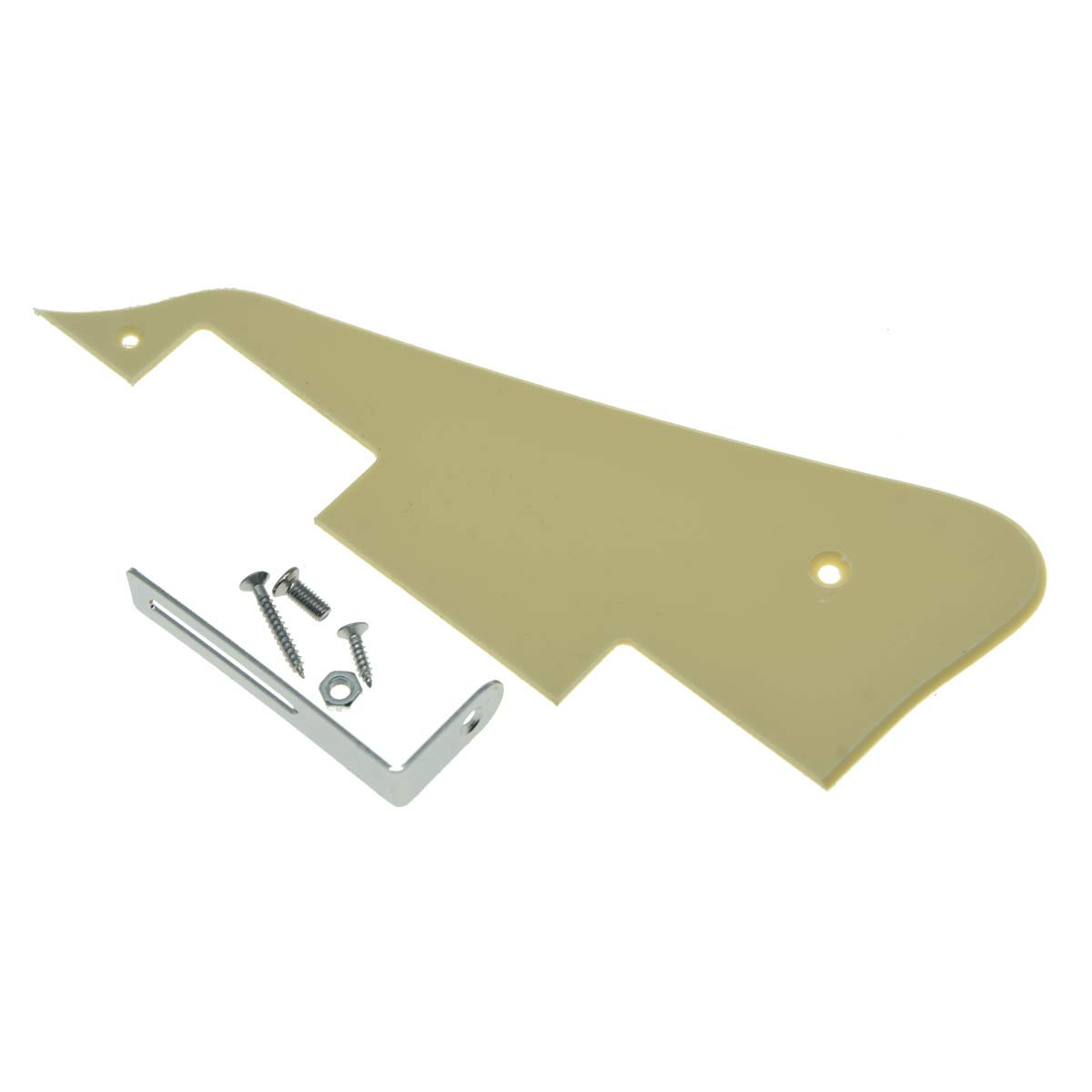 KAISH Single Cream 1 Ply LP Guitar Pickguard with Chrome Bracket for Epiphone Les Paul — image 1