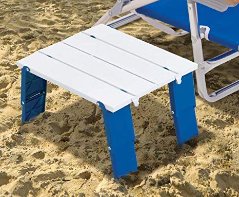 Rio Portable Lightweight Folding Beach Table with Carry Bag – Blue