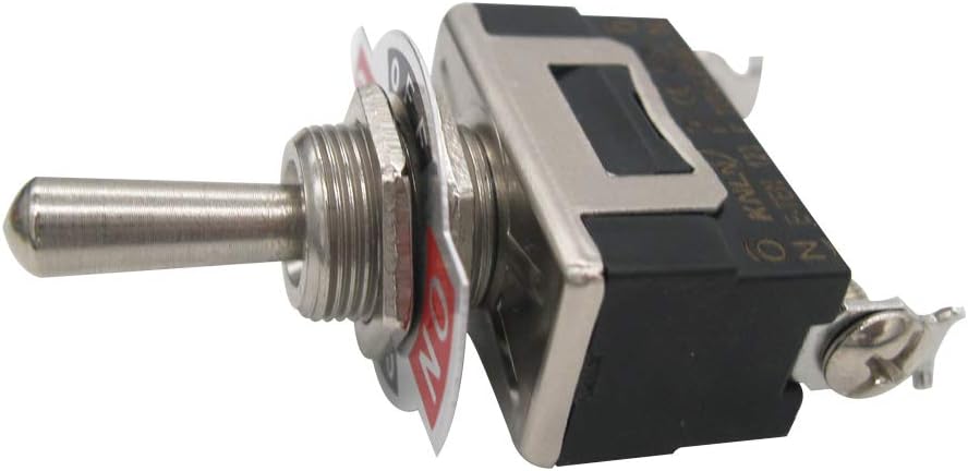 mxuteuk 3pcs Heavy Duty Momentary Rocker Toggle Switch 16A 250V 20A 125V SPDT (ON)/OFF/(ON) 3 Terminal 3 Position + 5pcs Metal Knob Cover Cap Waterproof - Image 5