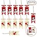 Aytai 12pcs Hanging Sleds Ornaments + 12pcs Twines, Rustic Wooden Sled Christmas Tree Ornaments for Christmas Decorations