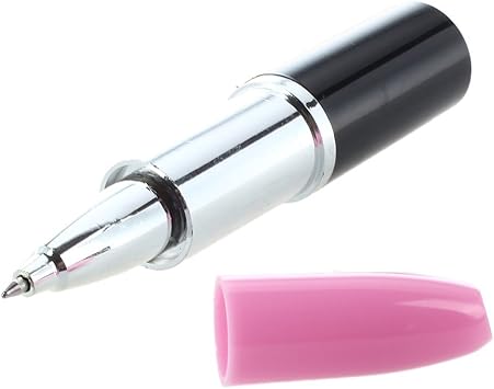 Sodialr Stylo Bille Ball Pen Forme De Rouge A Levres Rose Couleur Dencre Bleu