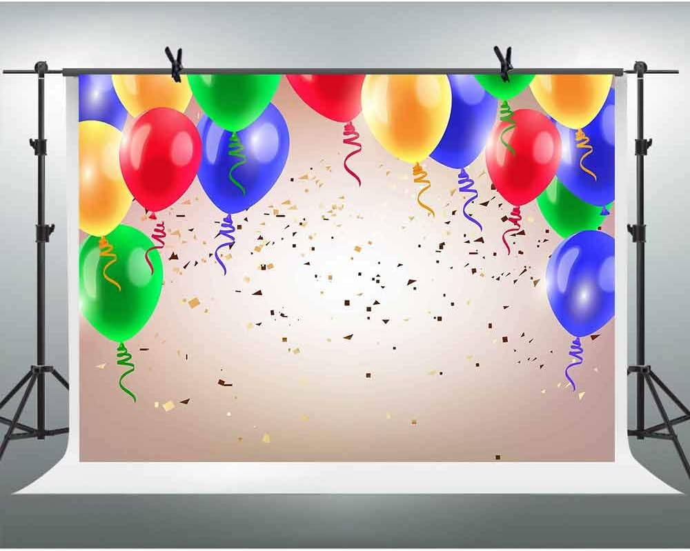 FHZON 10x7ft Colorful Balloons Photography Backdrops Birthday Background Themed Party Wallpaper YouTube Backdrop Photo Booth Studio Props LSFH315