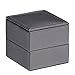 Allure Opulent Ring Box Charcoal Grey
