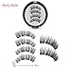 Magnetic Eyelashes 4 Magnets No Glue Dual Magnetic Eyelashes Lightweight & Easy to Wear Best 3D Reusable Magnet Lashes Extensions with Tweezers (2 Packs)