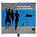Chanvi Large Beach Blanket Handy Sand Mat- Extra Size 9' x 10' Holds 7 Adults with Strap - Perfect for Picnics, Beaches, RV, Outings, Camping, Hiking and Music Festival(Blue)
