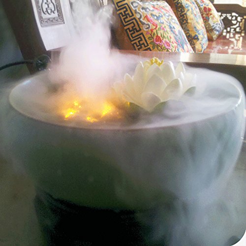OTTFF Changing Color 12 LED Mist Maker Fog Machine Pond Fogger Air Humidifier, Aluminum Body for Aquarium Fish Pool Water Fountain Rockery Decoration