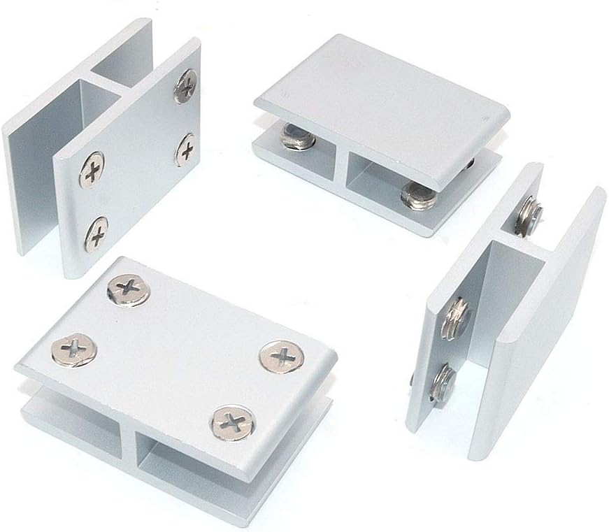 Set of 4 NUZAMAS 180 ° Glass Clamps, Glass-to-Glass Holder, Connecting Glass Clamp On Both Sides Shower, Tables, Panels - Image 5