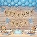 Allenjoy 7x5ft Rustic Welcome Baby Backdrop Background for boy Boys Birthday Picnic Party Dessert Candy Cake Table Decor Decoration Floral Baby Shower Banner Photo Shoot Booth