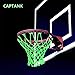 Captank Glow in The Dark Basketball Net Hoop Light Glowing Basketball Hoop Replacement Net All Weather Thick Standard Size Heavy Duty Indoor Outdoor Sports Net