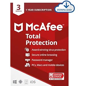 McAfee Total Protection 2022 | 3 Device | Antivirus Internet Security Software | VPN, Password Manager & Dark Web…