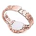Top Plaza Unisex Fashion Women's Men's Crystal Rhinestones Accented Arabic Numerals Big Face Analog Quartz Alloy Watch, Rose Gold