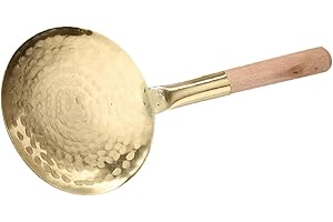 FUOYLOO Metal Tofu Serving Spoon 10cm Copper Tofu Scoop Ladle Kitchen Food Scoop for Home Cooking