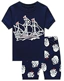 IF Pajamas Pirate Ship Little Boys Shorts Set Pajamas 100% Cotton Clothes Toddler Kids Sleepwear 5T