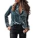 Women Blouse, Zulmaliu Solid Velvet Turn-Dowm Collar Long Sleeve T-Shirt Tops Blouse