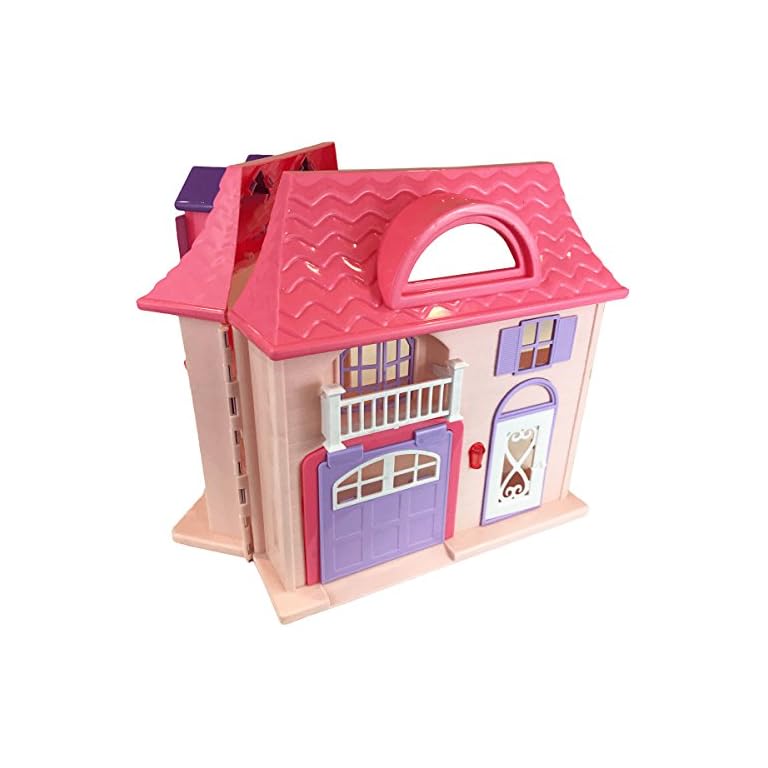 Boley Pretend Play American Doll House Toy Playset 21Piece Portable