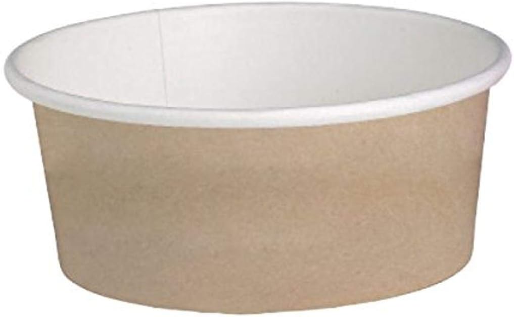 Round Kraft Paper Deli Containers (Case of 50), PacknWood - Disposable Food Container (16 oz, 4.49" x 2.4") PK210DELIPOC16