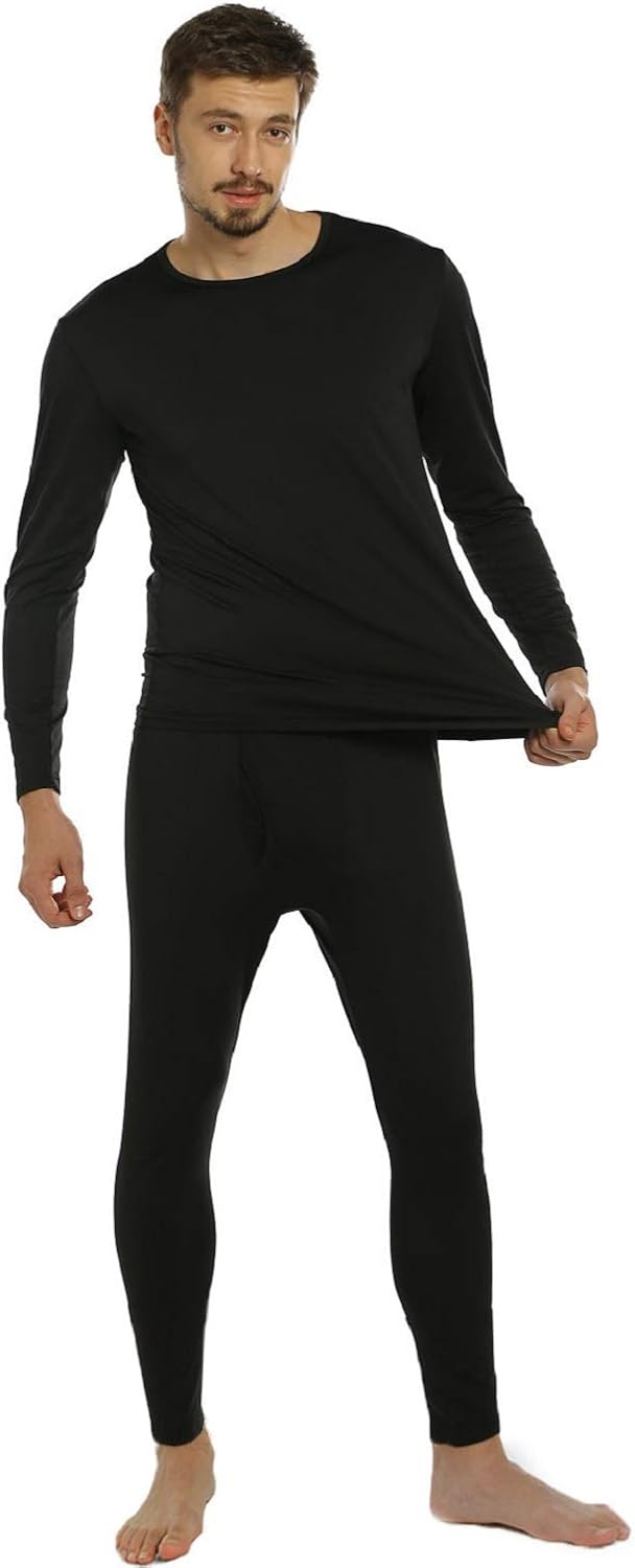 ViCherub Men's Thermal Underwear Set Fleece Lined Long Johns Winter Base Layer Top & Bottom 2 Sets for Men at  Men’s Clothing store