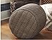 Signature Design by Ashley Herringbone Jute Pouf, 20 x 20 In, Brown & Black