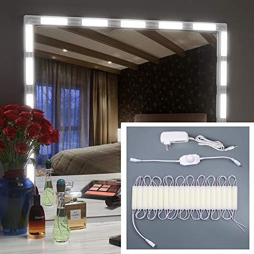 Led Vanity Mirror Lights Hollywood Style Make Up Light 10ft Ultra Bright White Dimmable Lights For Makeup Vanity Bathroom Mirror Ceremony Home Background Decoration Mirror Not Included White 9