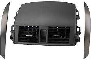 RARAYC Dashboard Trim Kit Compatible with Toyota Corolla 2008-2013 Center Dash Center A/C Vent Panel + Left/Right Trim Strips (Excludes Hybrid) OE#55663-02060 55435-02370 （Gray）