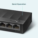 TP-Link LS1005G 5-Port Gigabit Ethernet Switch Hub Plug and Play Plastic Black view 3