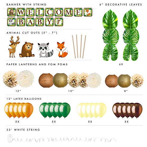 Sweet Baby Co Woodland Baby Shower Decorations Animals Theme