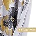 H.VERSAILTEX Blackout Curtains for Bedroom Living Room 84 Inches Long Thermal Insulated Drapes Grommet Top Vintage Yellow and Gray Floral (2 Panels, 52