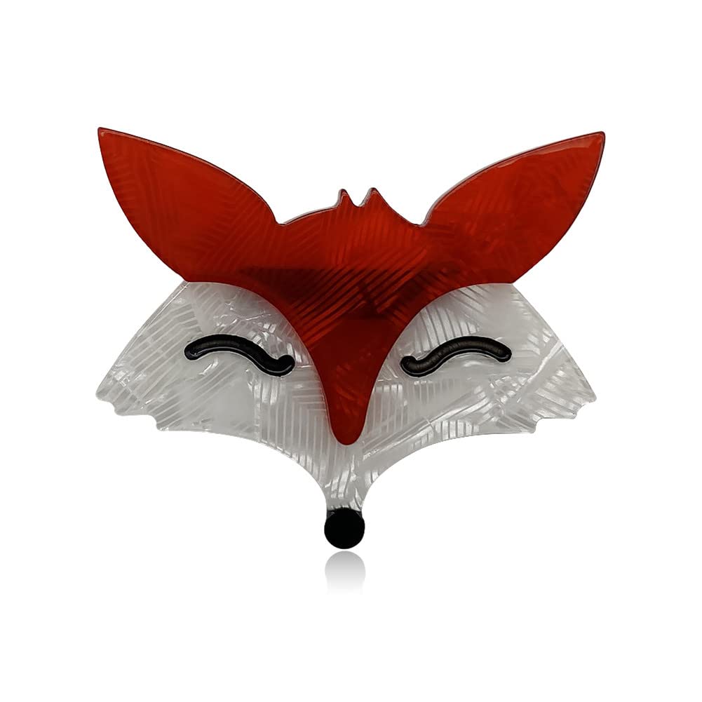 Cute Safety Pins Custom Fox Handmade Custom Acrylic Brooches Bag Lapel Pin Cartoon Animal Badge Jewelry Gift for Kids Friends