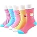 SUNBVE 5 Pack Toddler Little Girls Ice Cream Novelty Cotton Dress Socks Ice Cream Shoe size 9.5-12.5 Little Kid / 4-6 years