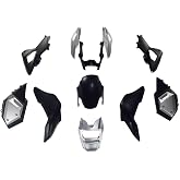 Plastic Fairings Kit For Honda Grom 2016-2020 Bodywork Matte Black Silver | for Honda MSX125 Grom 2016 2017 2018 2019 2020 Grom 16 Motorcycle Body Kit Full Fairing Kit Injection ABS Plastic Fairings